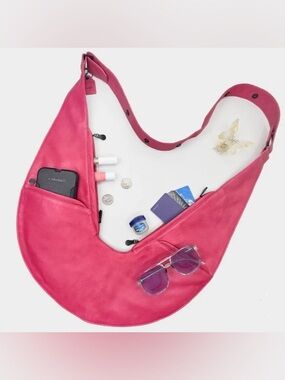 NWT Sash Star Pink Lambskin Leather RFID Crossbody Bag w/ Packaging